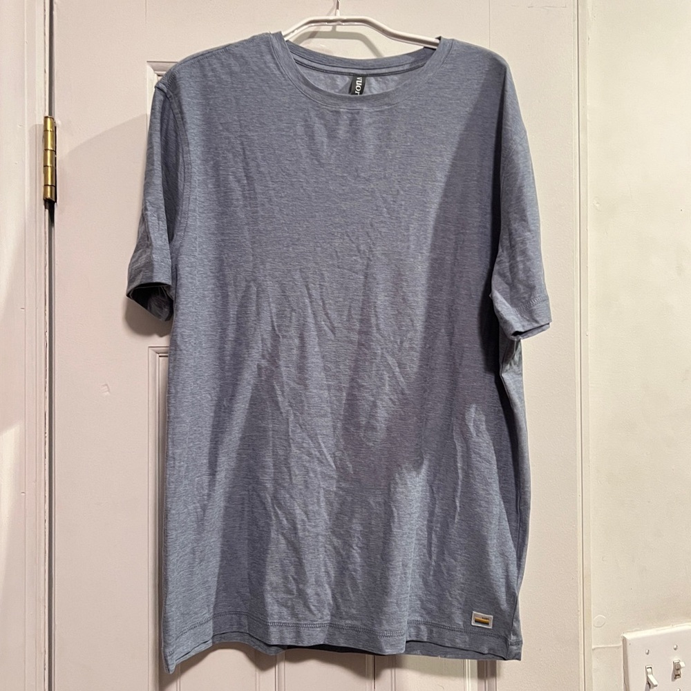 Vuori Strato Tech Tee - Small, Chambray Heather